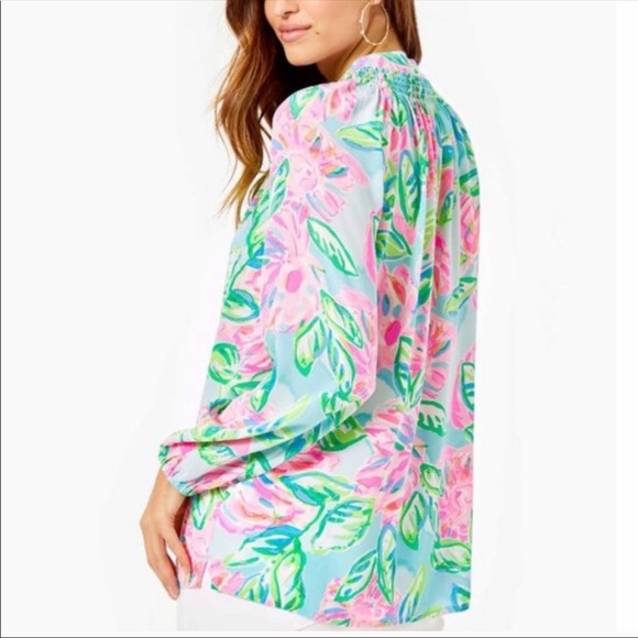 NWT Lilly Pulitzer Elsa Silk Top - Picture 3 of 7